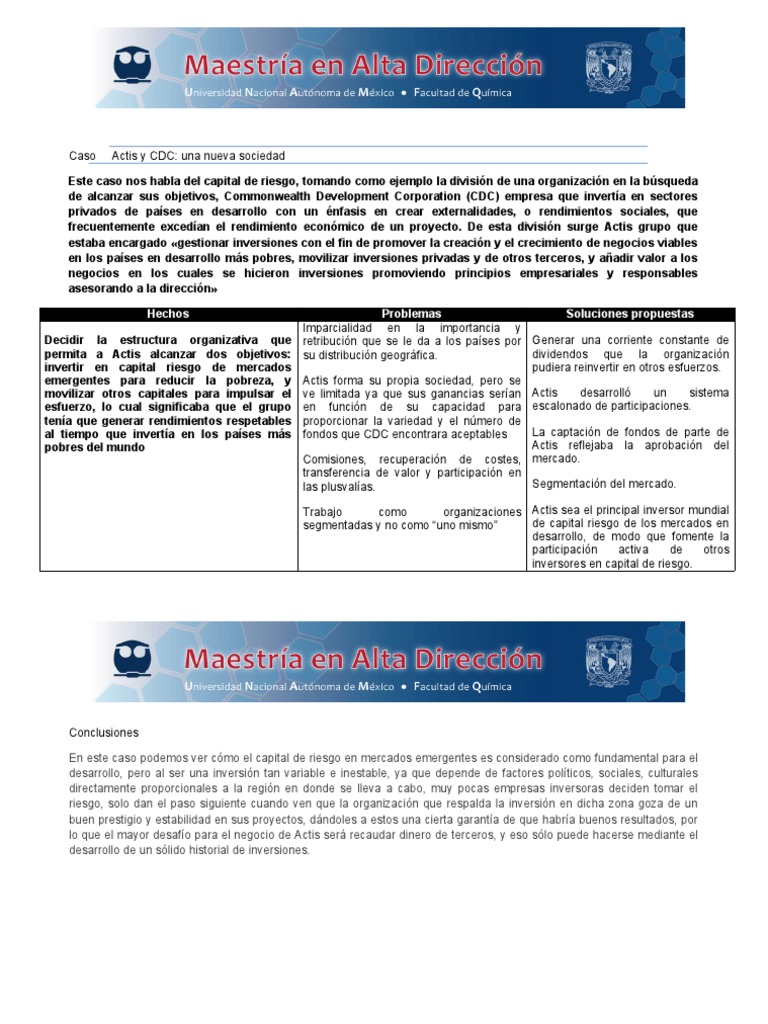 Análisis Caso Actis y CDC | PDF | Capital de riesgo | Finanzas corporativas