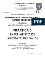 Laboratorio de Transformadores y Motores de Inducción 2651D Práctica 5: EL MOTOR DE INDUCCIÓN JAULA DE ARDILLA