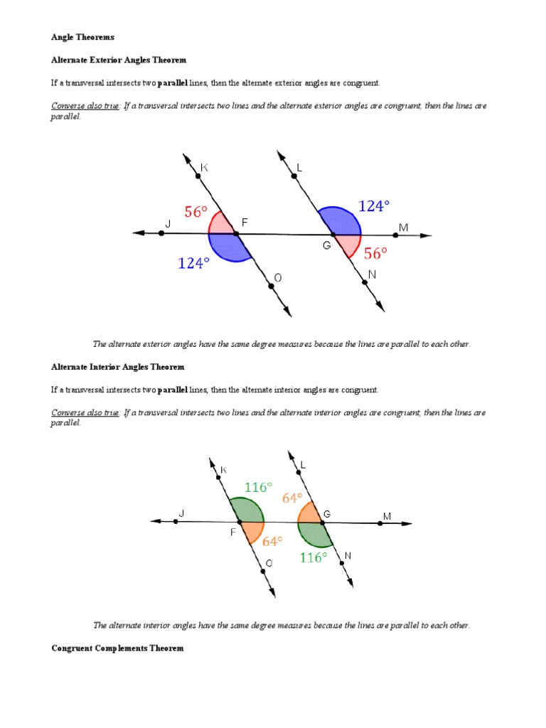 Angle Theorems Triangle Triangle Geometry