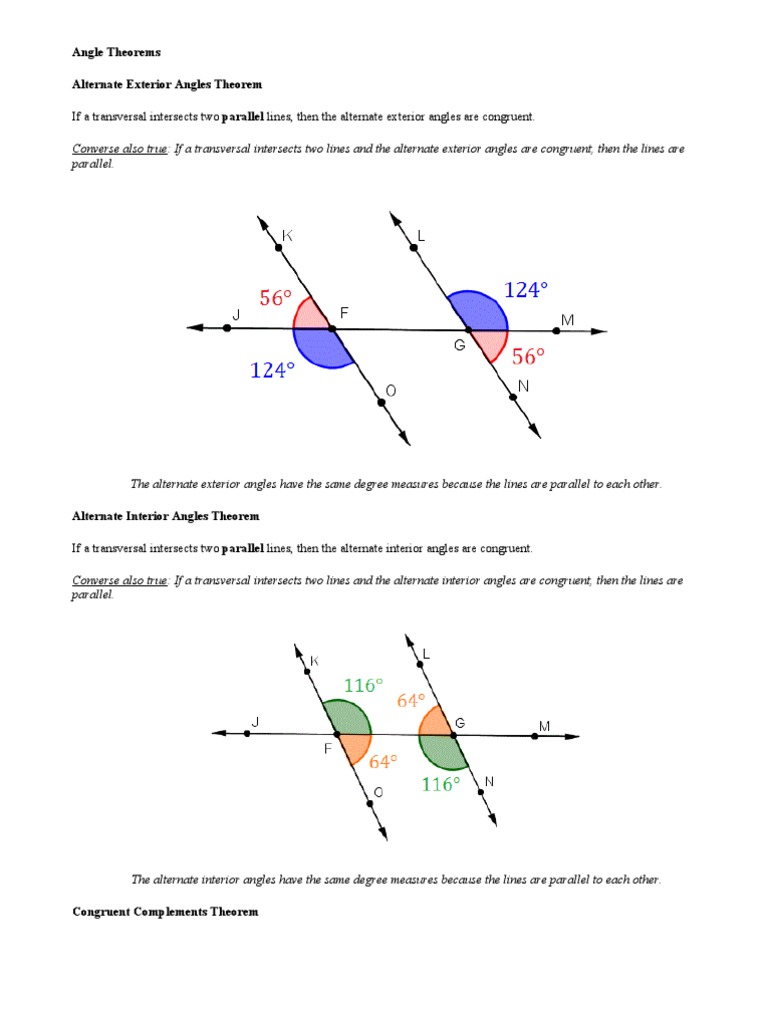 Angle Theorems Triangle Triangle Geometry
