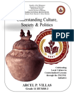 Understanding Culture, Society & Politics: Arcel P. Villas