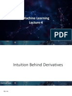 Machine Learning Lecture 4: Intuition Behind Derivatives, Linear Regression, and Finding Minima/Maxima
