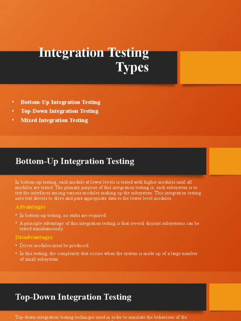 Integration Testing Types | PDF | Top Down And Bottom Up Design ...