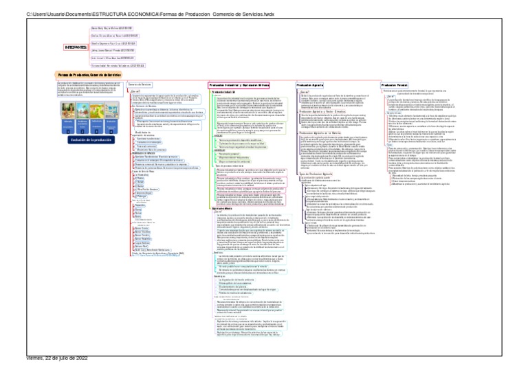 Mapa Mental Sobre Formas de Producción y Comercio de Servicio | PDF ...