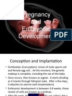 Pregnancy and Embyonic Development
