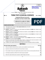 CBSE Term Test-08A (C-9) P-VI Social Science