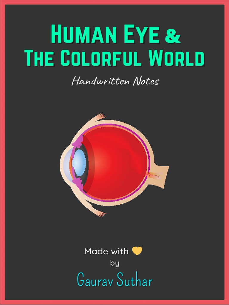 Class 10 Notes: Human Eye & Colorful World | PDF | Eye | Human Eye