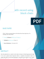 Health Record Using Block Chain