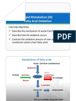 Lipid Metabolism (III) - Fatty Acid Oxidation