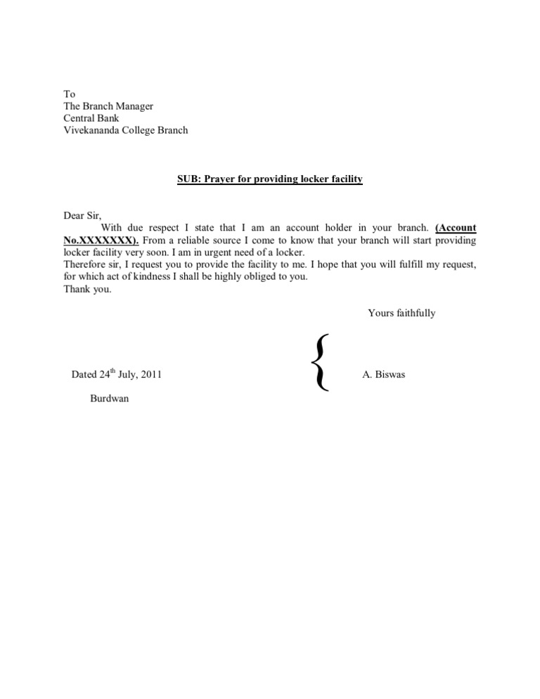 Sbi safe deposit locker application form image