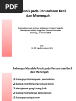 Isu Bisnis Pada Perusahaan Kecil Dan Menengah