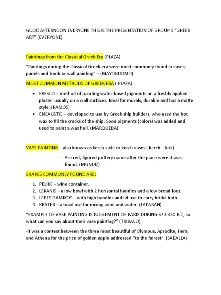 Mapeh Script | PDF | Classical Antiquity | Aesthetics