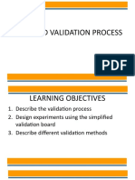 SIMPLIFIED VALIDATION PROCESS - DESCRIBE, DESIGN, VALIDATE