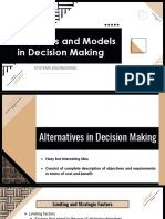 Alternatives and Models in Decision Making