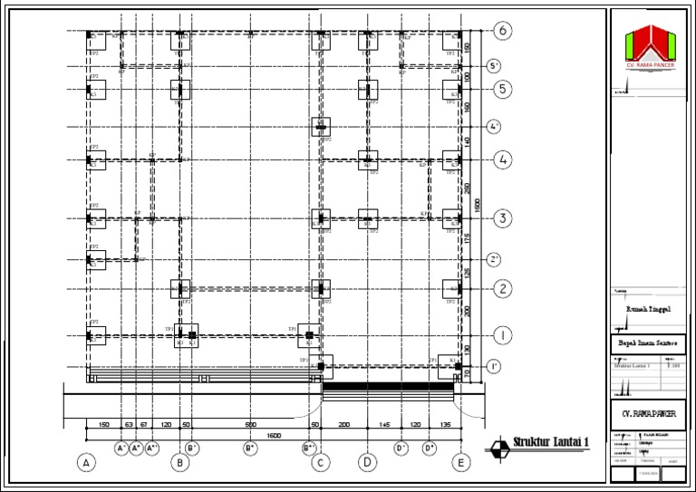 Struktur Lantai 1 | PDF