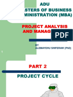 MBA Project Life Cycle