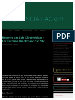 Resumo Das Leis Cibernéticas - Lei Carolina Dieckmann 12.737
