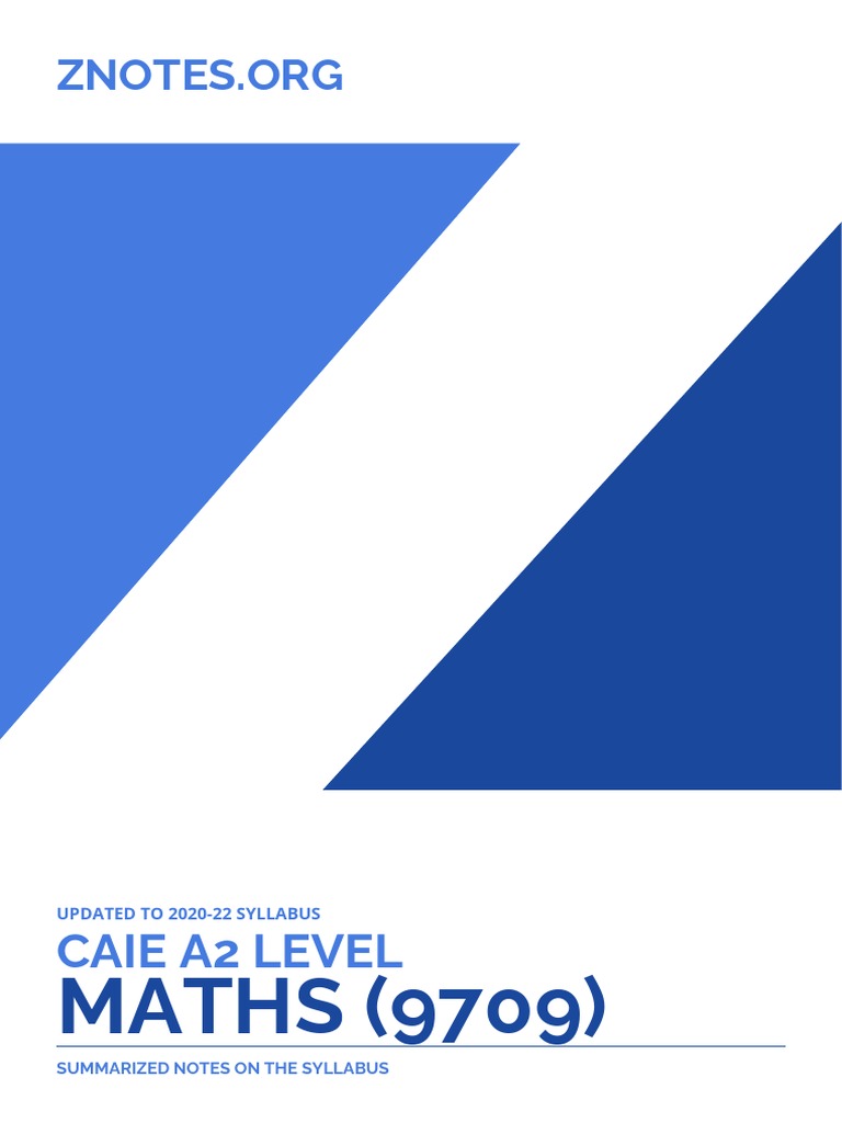Caie A2 Maths 9709 Statistics 2 v1 | PDF | Variance | Poisson Distribution