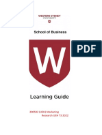 Marketing Research - WSU - T3 2022 - Final Learning Guide