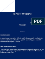 Report Writting