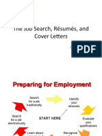 Job Search, Resume and Cover Letter