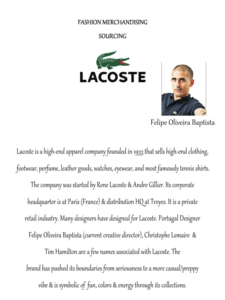 Lacoste | PDF | Clothing | Fashion