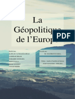 Projet-La géopolitique de l'europe
