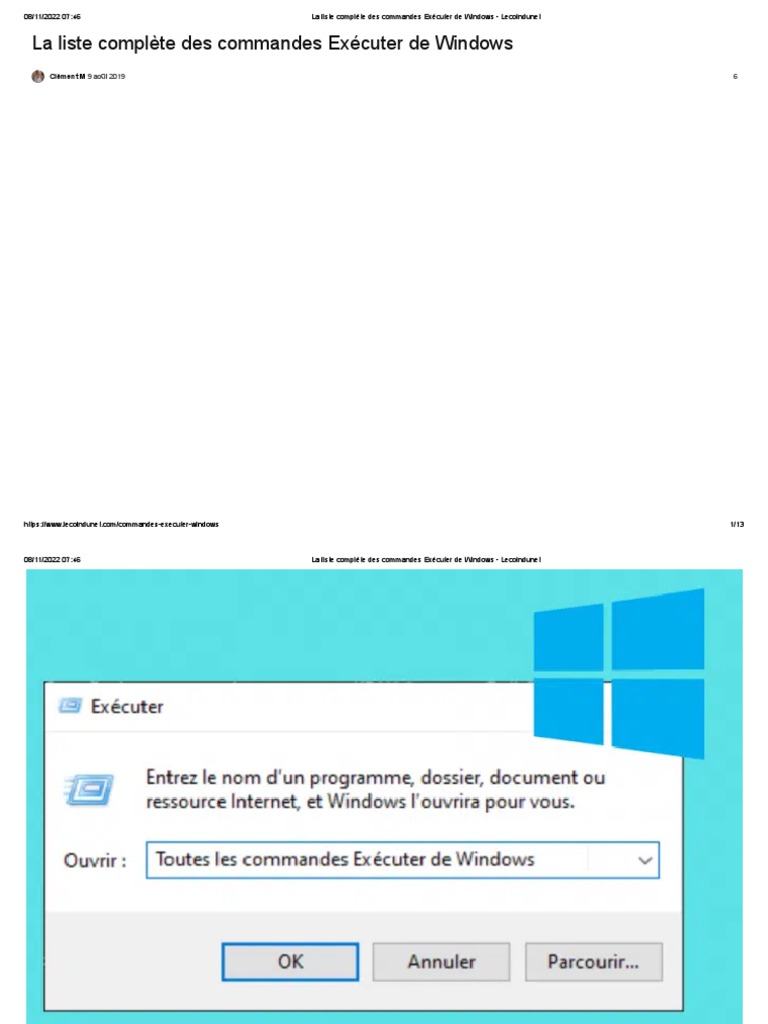 La Liste Complète Des Commandes Exécuter De Windows – HKJDML