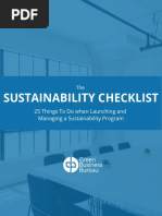 The Sustainability Checklist