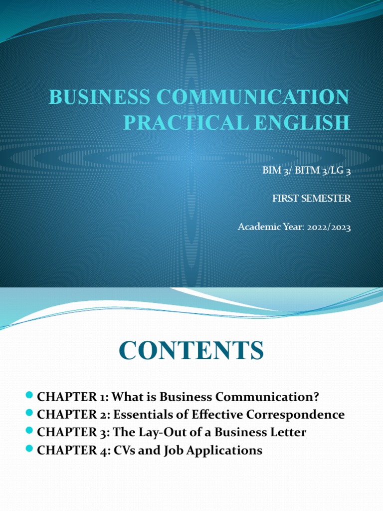 Business Communication Essentials Guide | PDF | Communication | Madam