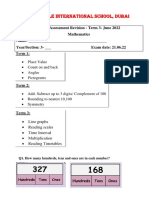 Yr3 - Math Revision Worksheet - MA3 - June2022
