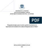 Propuesta de Mejora para El Control y Gestión de Productos Con Baja Rotación de Inventario de La Cadena de Supermercados El Trébol