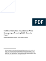 Holzinger Et Al. Traditional Institutions in Sub-Saharan Africa
