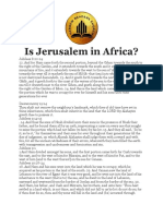 HEBREW READERS-Is Jerusalem in Africa