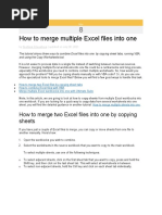 How To Merge Excel Files