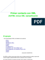 XML vs HTML película ejemplo