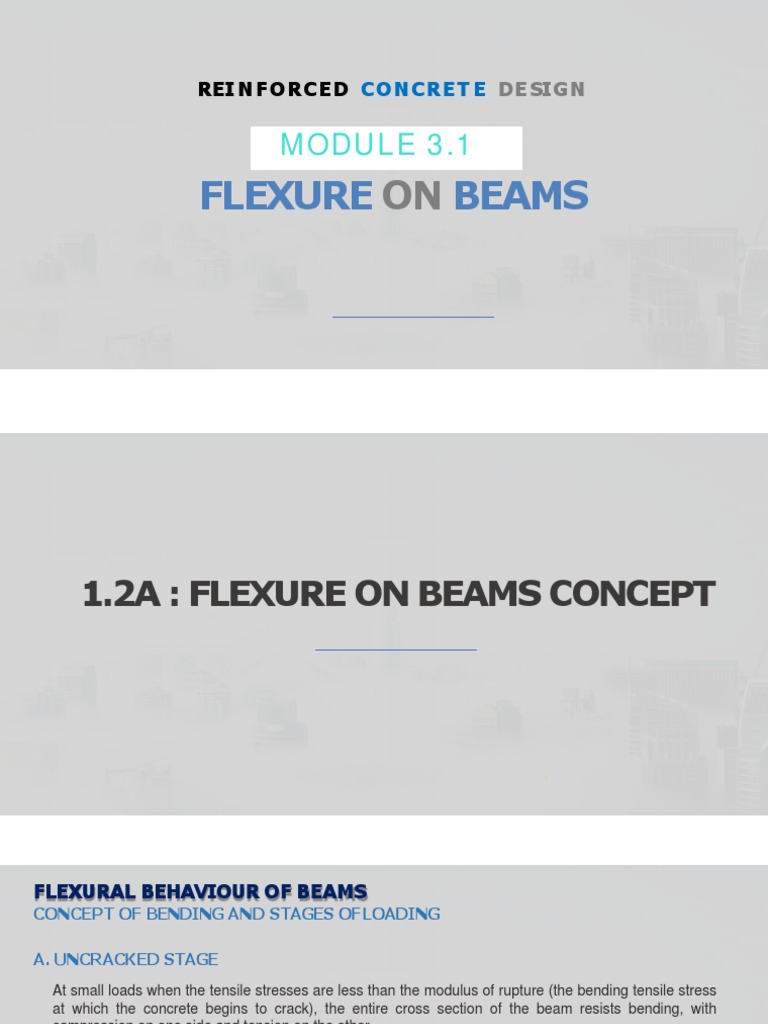 Module 3.1 - Flexure in Beams | PDF | Bending | Beam (Structure)