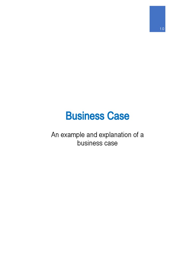 Business Case Word Template - Draft v0.2 | PDF | Enterprise Resource