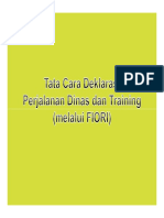 Tata Cara Deklarasi Perjalanan Dinas & Training (FIORI)