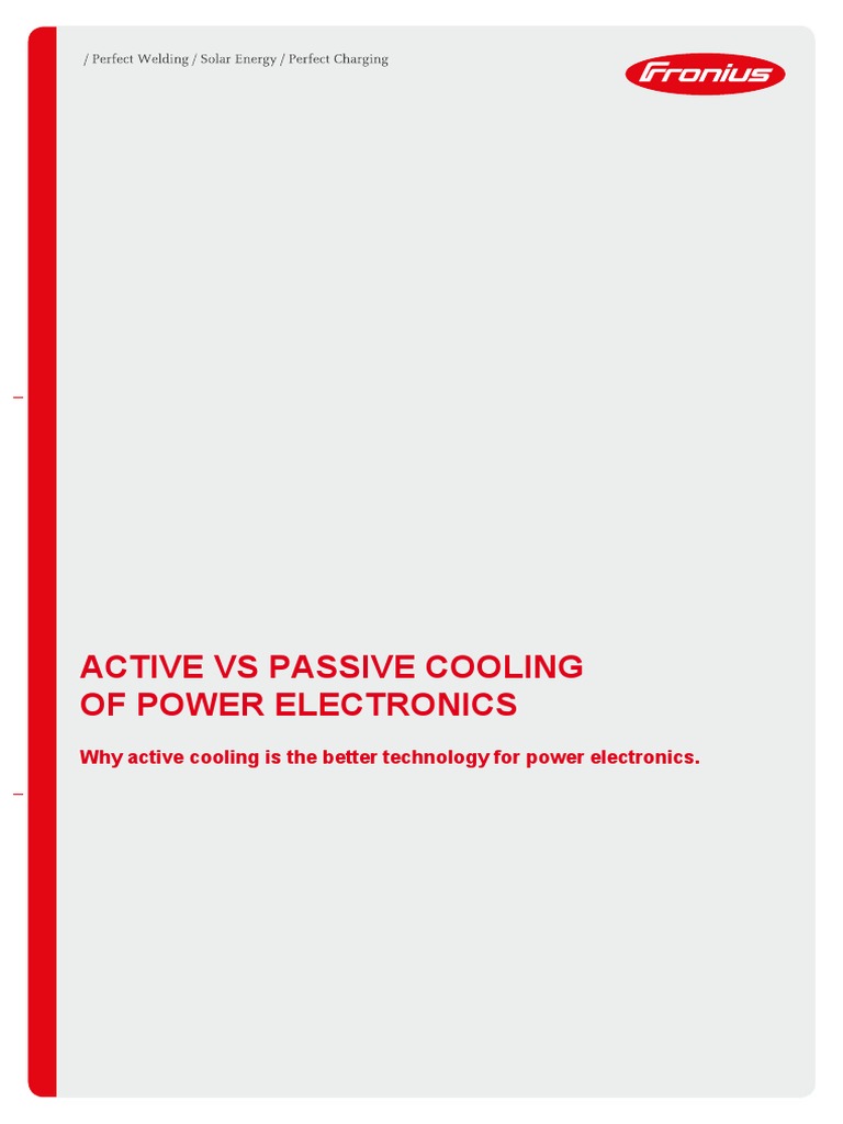 Fronius Active Cooling Vs Passive Cooling PDF Power Inverter