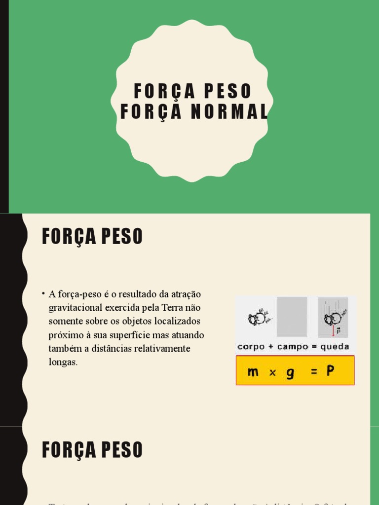 Força Peso e Força Normal | PDF | Força | Gravidade