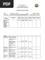 Trainee Progress Sheet EIM NC II