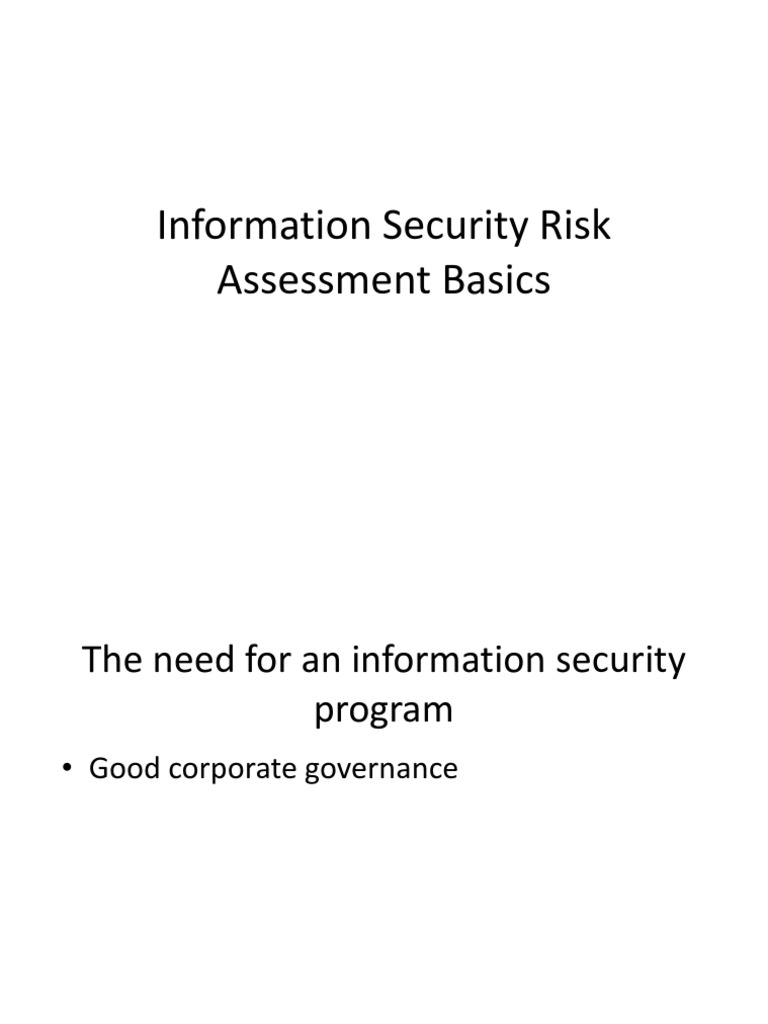 Information Security Risk Assessment Guide | PDF | Computers
