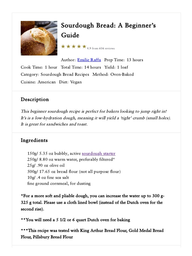 Sourdough Bread A Beginner's Guide The Clever Carrot PDF Breads Sourdough