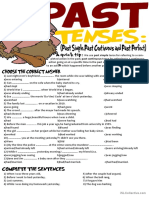 Past Tenses Exercise (Past Simple, Past Continuous and Past Perfect)