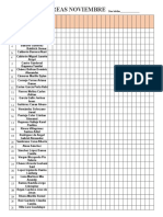 TAREAS NOVIEMBRE Días Hábiles