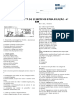 Lista de exercícios de Português