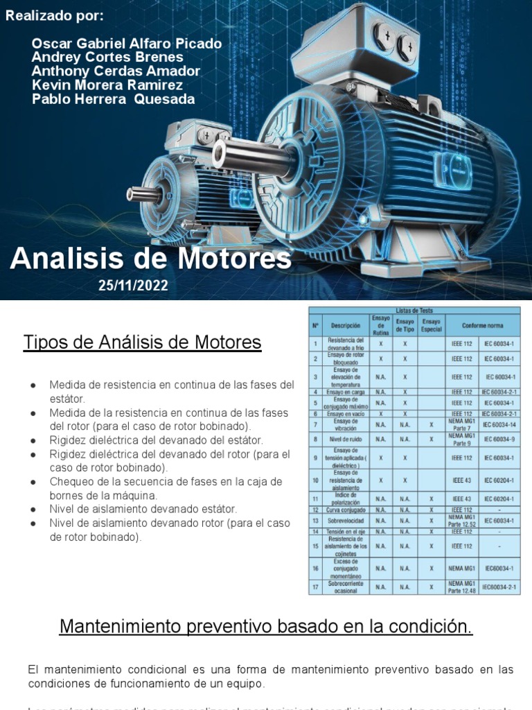 Analisis de Motores Electricos | PDF | Motor eléctrico | Ingeniería ...