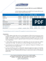 Cerealis Indicateurs Dactivite Trimestriels 31 12 2015