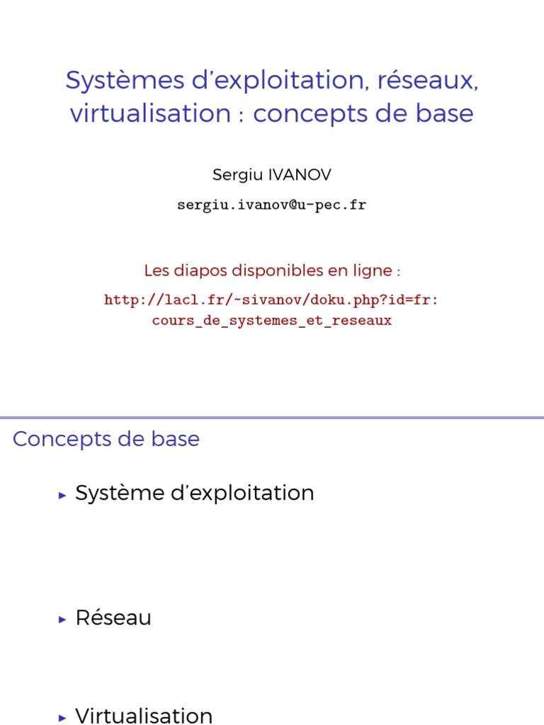 Concepts de systèmes d'exploitation et réseaux | PDF | Kernel (Système ...